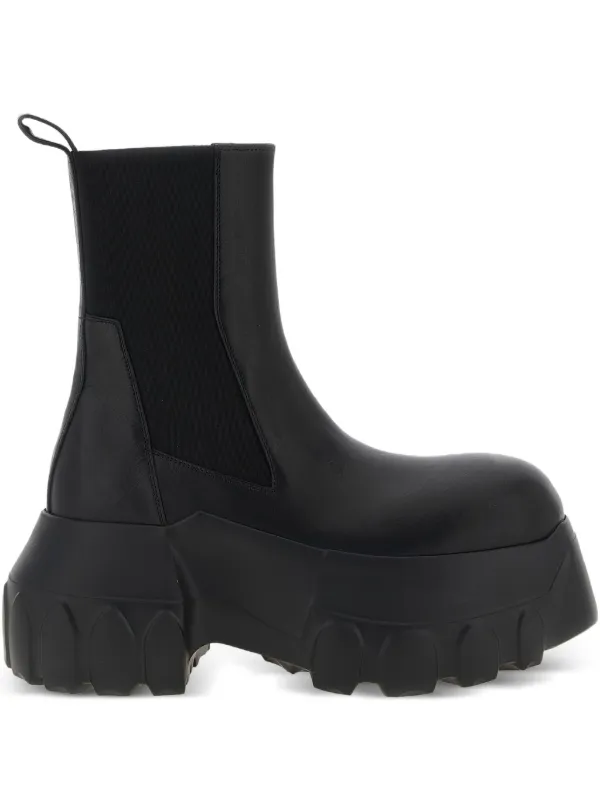 Rick Owens Beatle Mega Tractor 100mm ブーツ | ブラック | FARFETCH JP