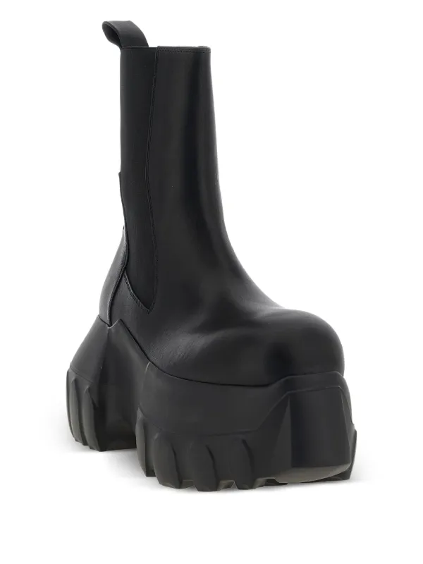 RICK OWENS Tractor Boots トラクターブーツ Rick Owens Beatle Mega Tractor 100mm ブーツ | ブラック | FARFETCH JP