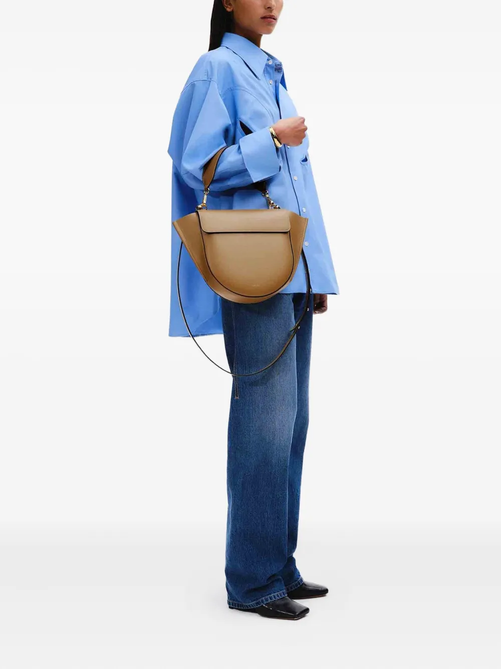 Wandler medium calf-leather tote bag Bruin