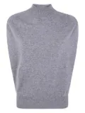 Semicouture high-neck sleeveless top - Grey