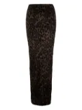 Fiorucci animal-print maxi skirt - Brown