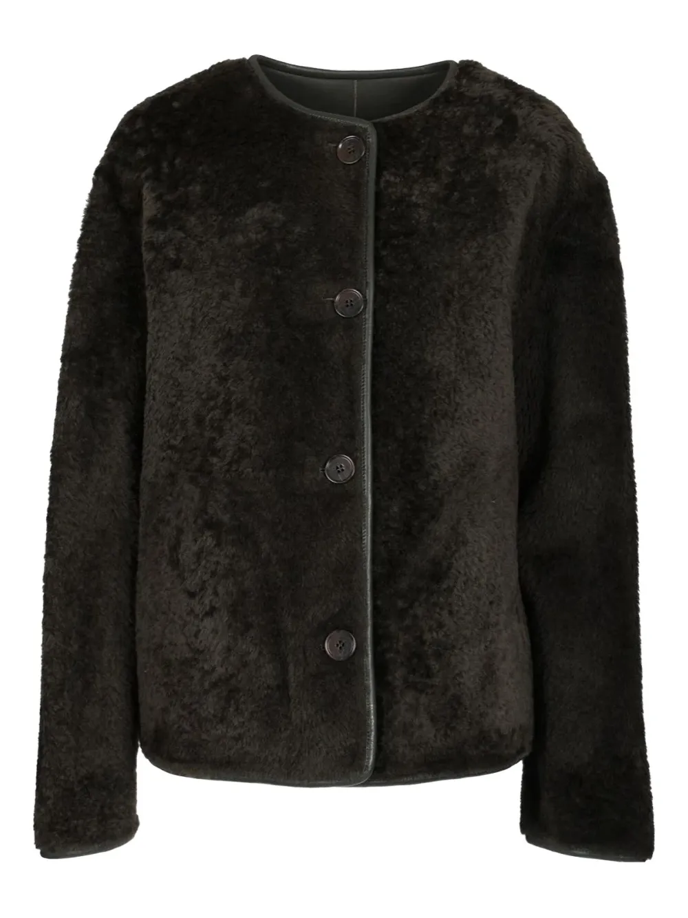 Arma lamb-leather button-fastening jacket | Black | Image 1