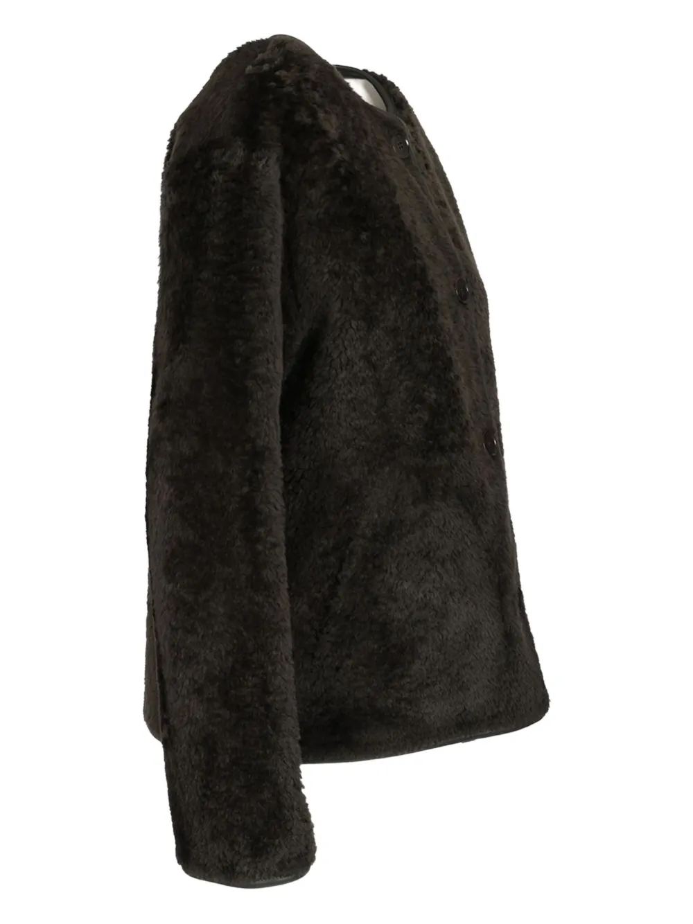 Arma Lamb-leather Button-fastening Jacket In Black