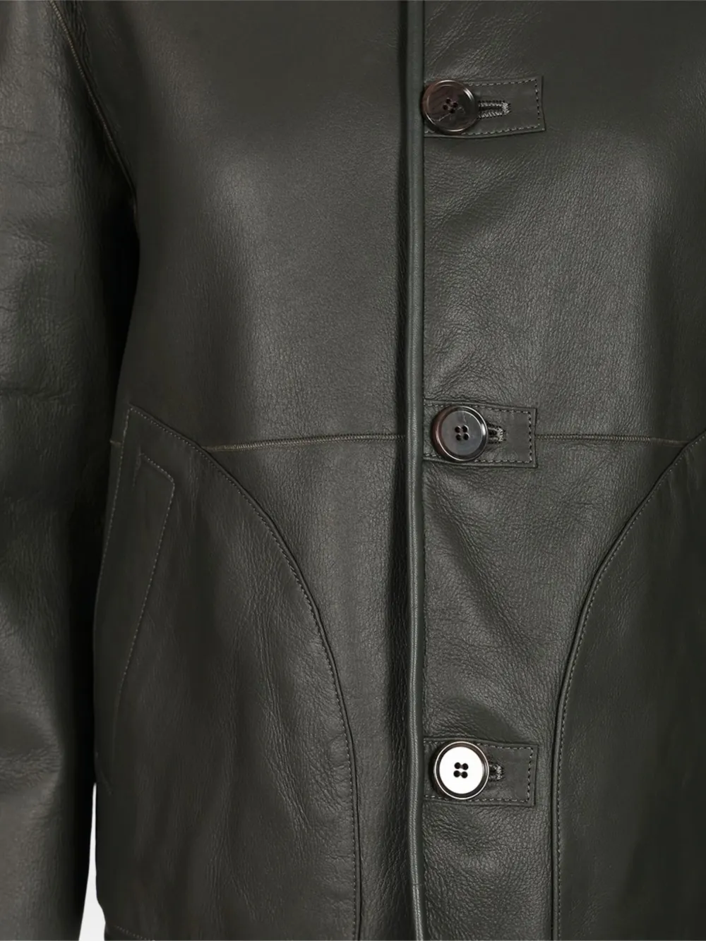 Arma Lamb-leather Button-fastening Jacket In Black