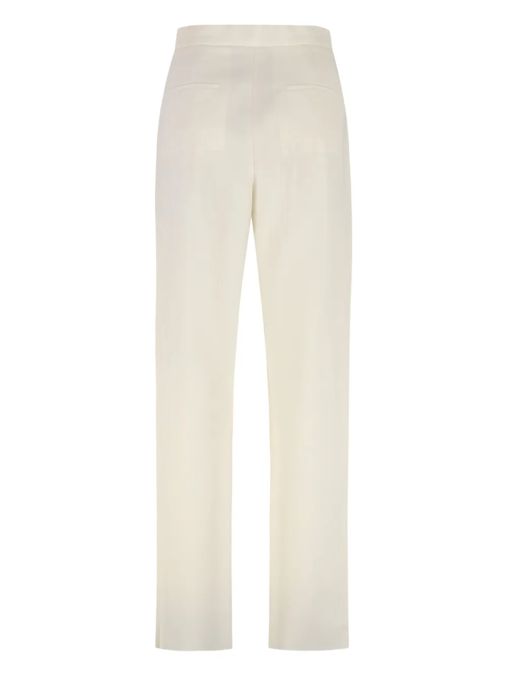 Max Mara Dede pleated cotton trousers Wit