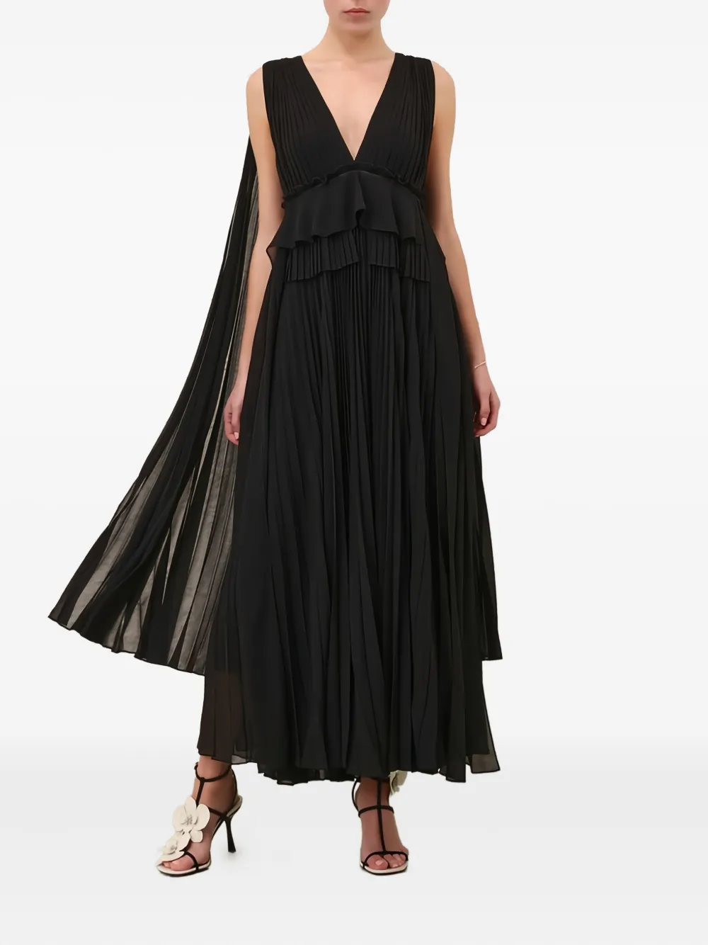 ZIMMERMANN Memento pleated gown - Zwart