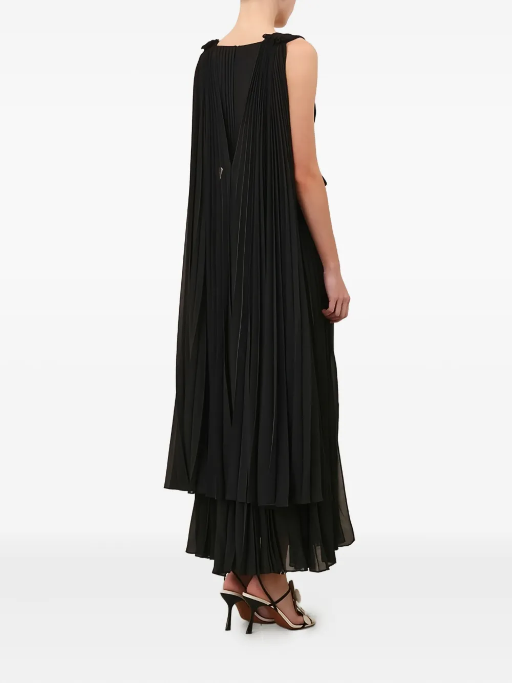 Zimmermann Memento Pleated Gown In Black