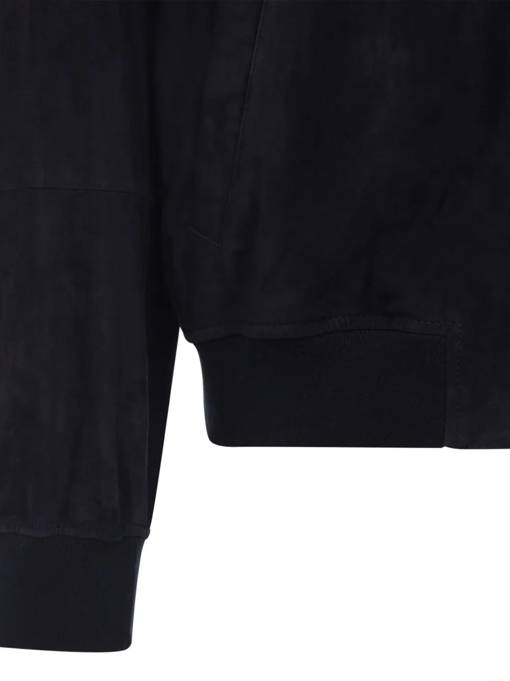 Brunello Cucinelli suede bomber jacket Blauw