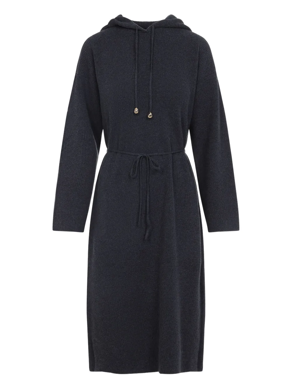 Fabiana Filippi hooded ribbed-knit midi dress Grijs