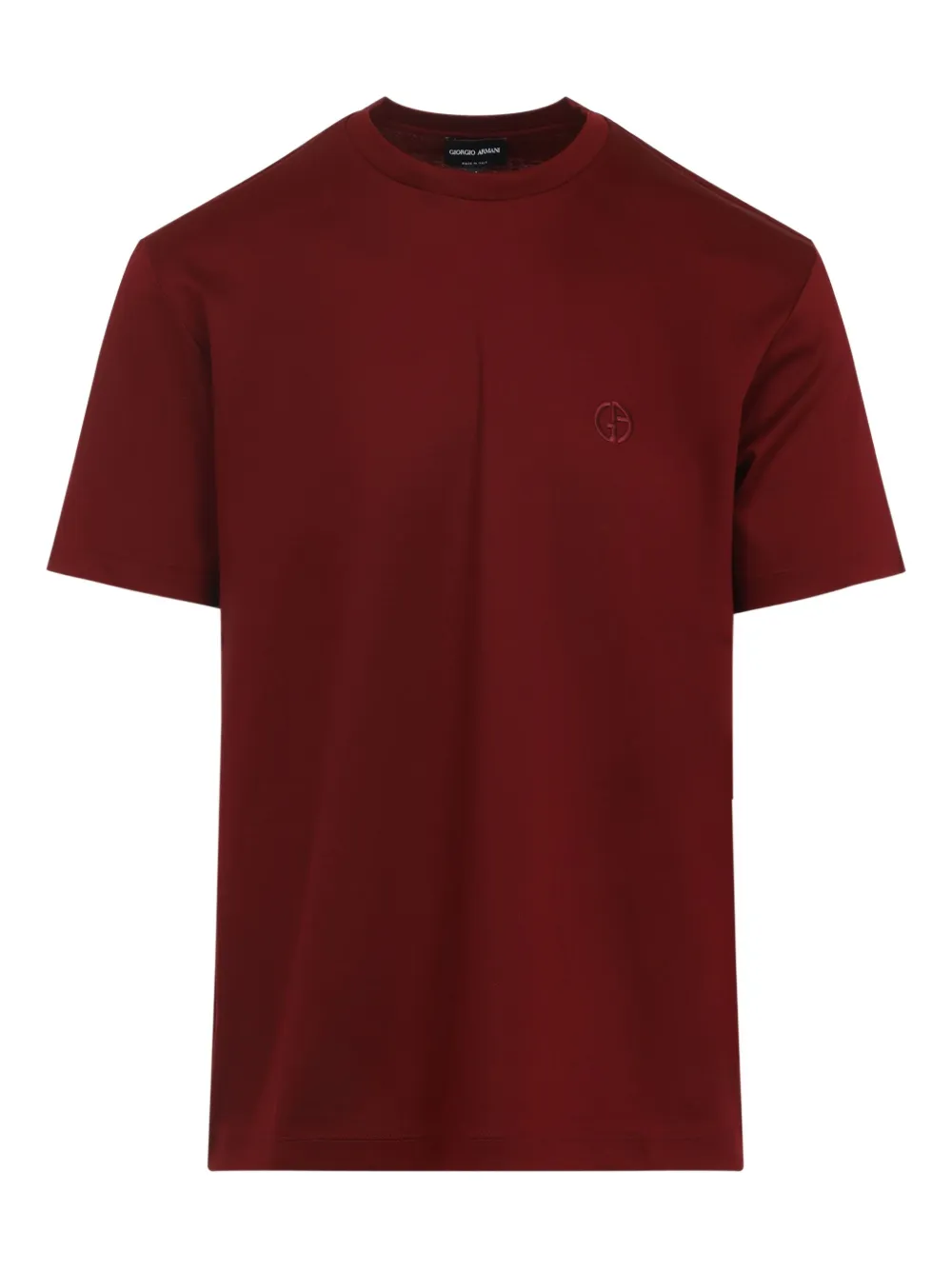 Giorgio Armani embroidered-logo T-shirt Rood