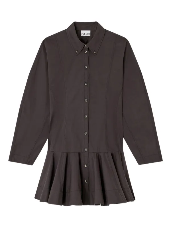 ganni brown dress button-down Ruffled | earthy tone complements the Formal Dress Women Disguise Belle Blue Dress Size:4S