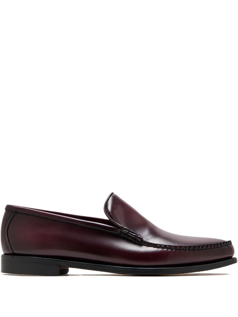 G.H. Bass & Co. leather mocassin loafers Red