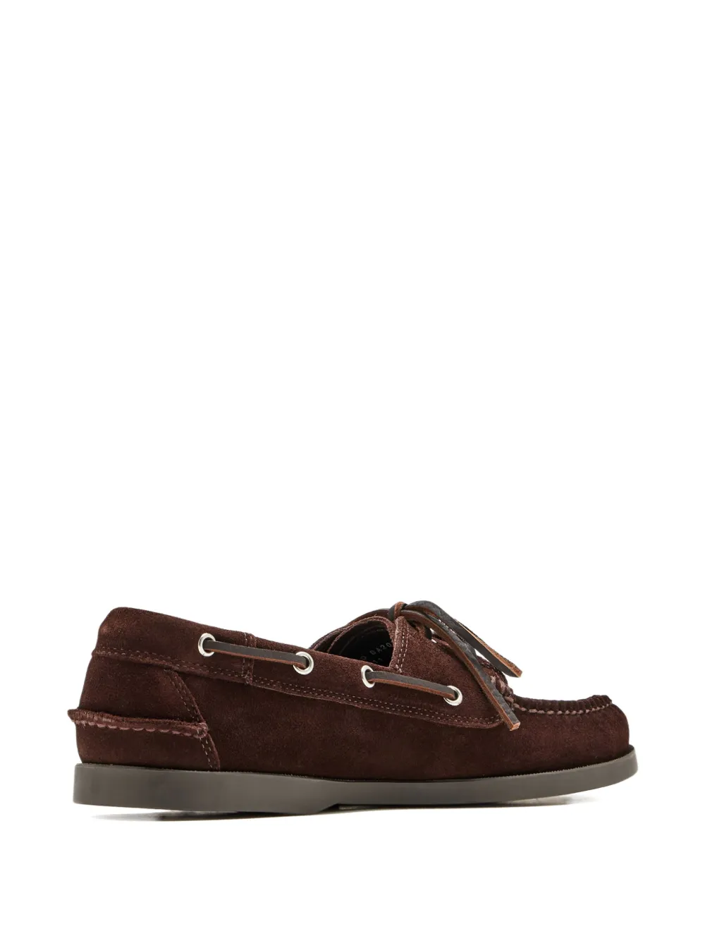 G.H. Bass & Co. suede leather lace-up boat shoes - Bruin