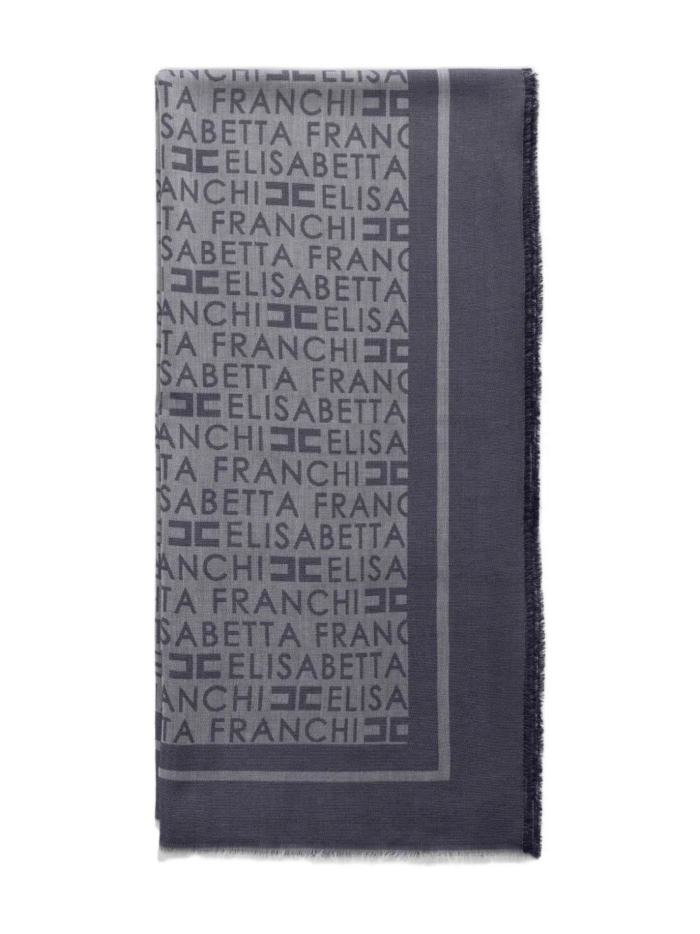 Elisabetta Franchi Pashmina jacquard scarf Blauw