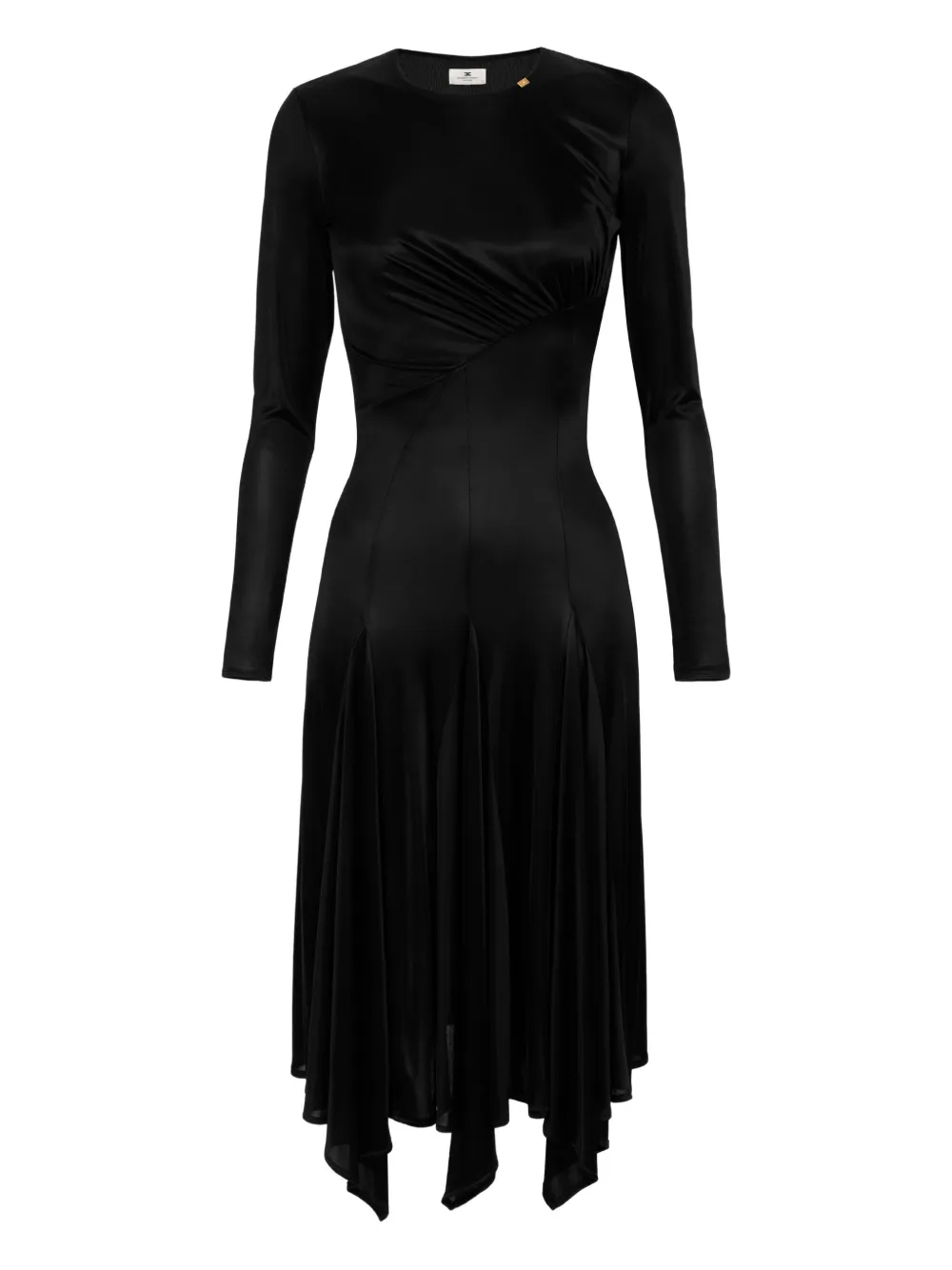 Elisabetta Franchi asymmetric evening dress Zwart