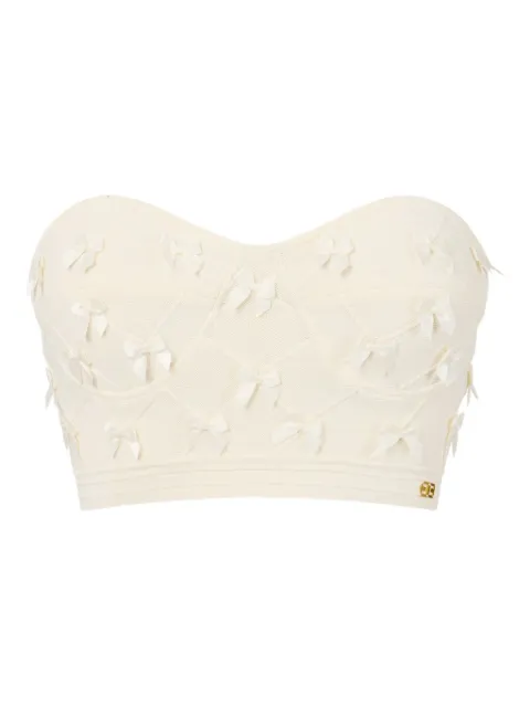 Elisabetta Franchi bow-embellished strapless top