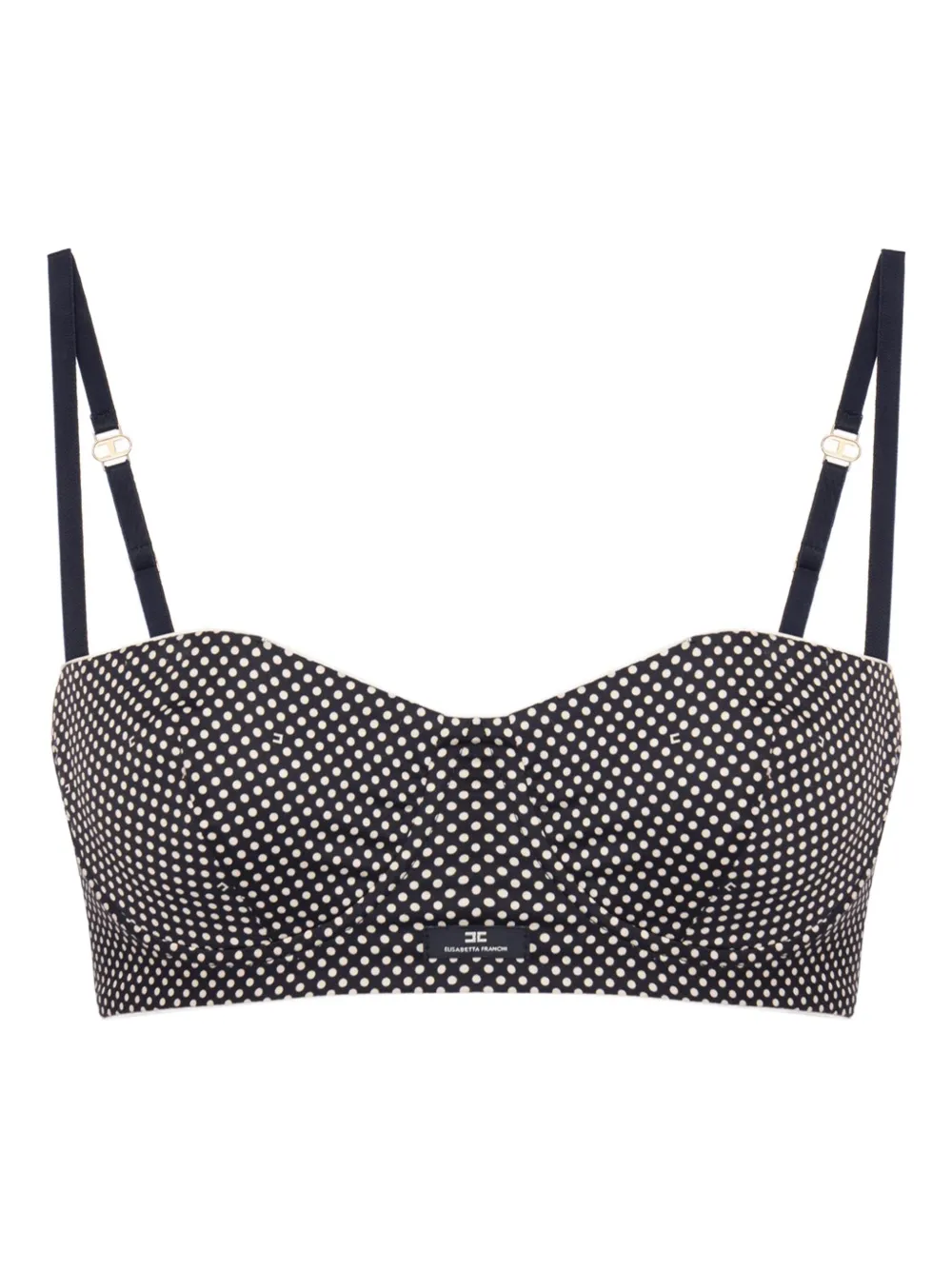 Elisabetta Franchi Polka-dot Bra In Black