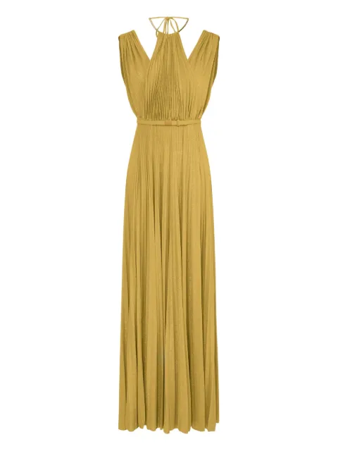Elisabetta Franchi pleated maxi evening dress