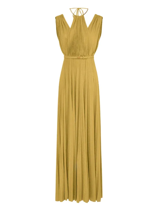 green emerald velvet dress Elisabetta Franchi Red Carpet Long Dress main image 0