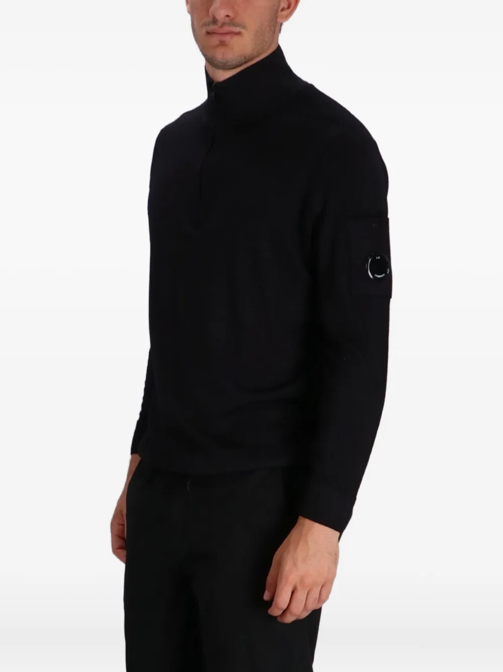 half-zip wool sweater