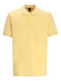 BOSS logo-patch polo shirt - Yellow
