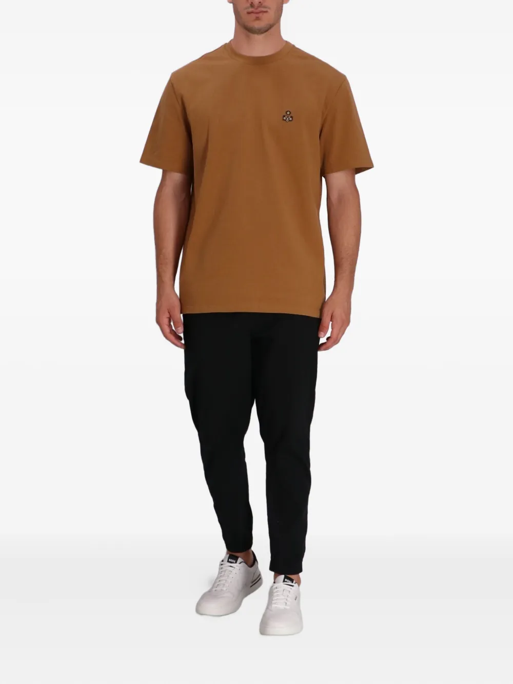 MARANT Hugo katoenen T-shirt met borduurwerk - Bruin