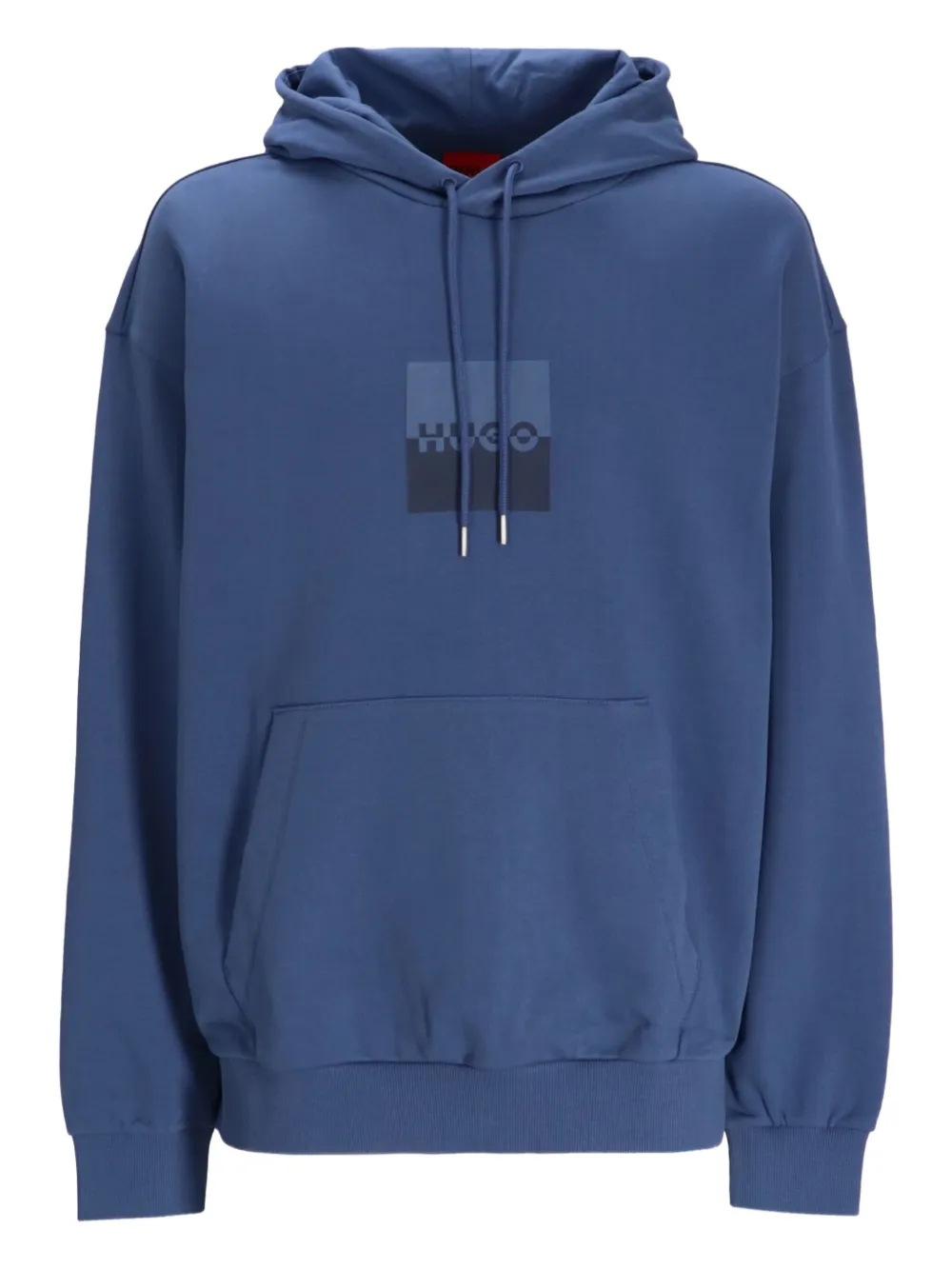HUGO logo-print hoodie | Blue | Image 1
