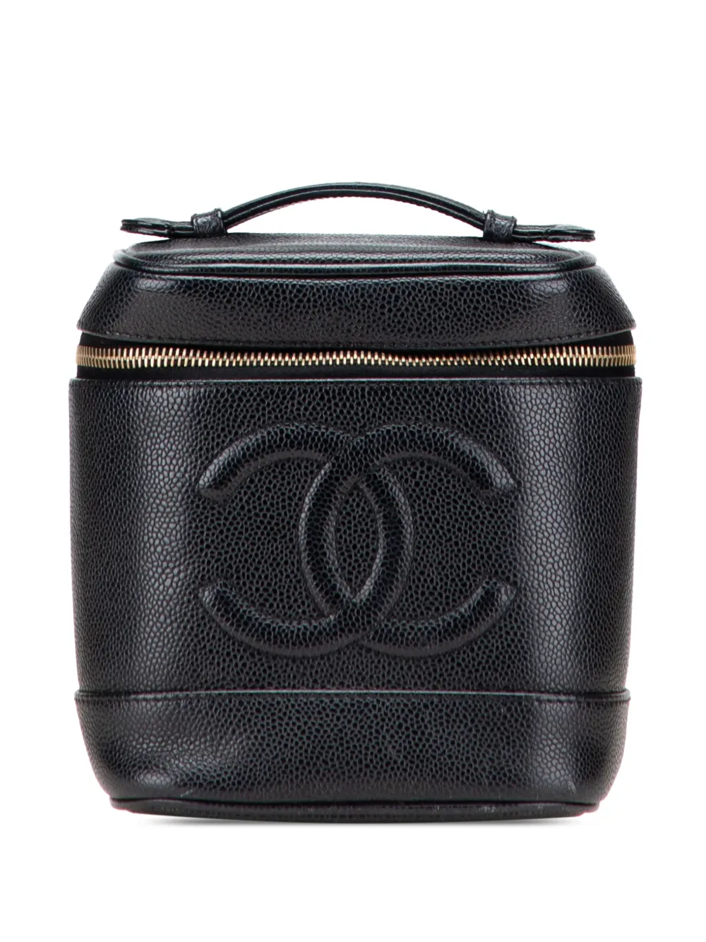 CHANEL Pre-Owned 2002-2003 CC Caviar vanity bag - ブラック CHANEL Pre-Owned 2002-2003 CC Caviar vanity bag - ブラック