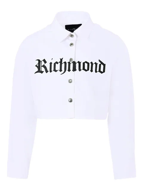 John Richmond Junior logo-print long-sleeve shirt