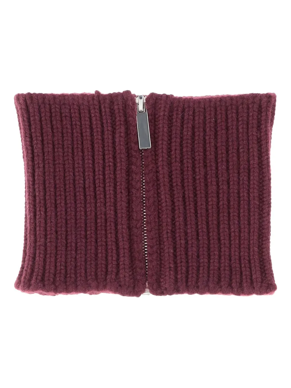 Sa Su Phi Textured Ribbed Scarf For All Seasons In Burgundy