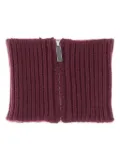 SA SU PHI ribbed zip neck-warmer scarf - Red