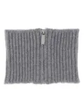 SA SU PHI ribbed zip neck-warmer scarf - Grey