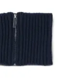 SA SU PHI ribbed-knit zip-fastening scarves - Blue