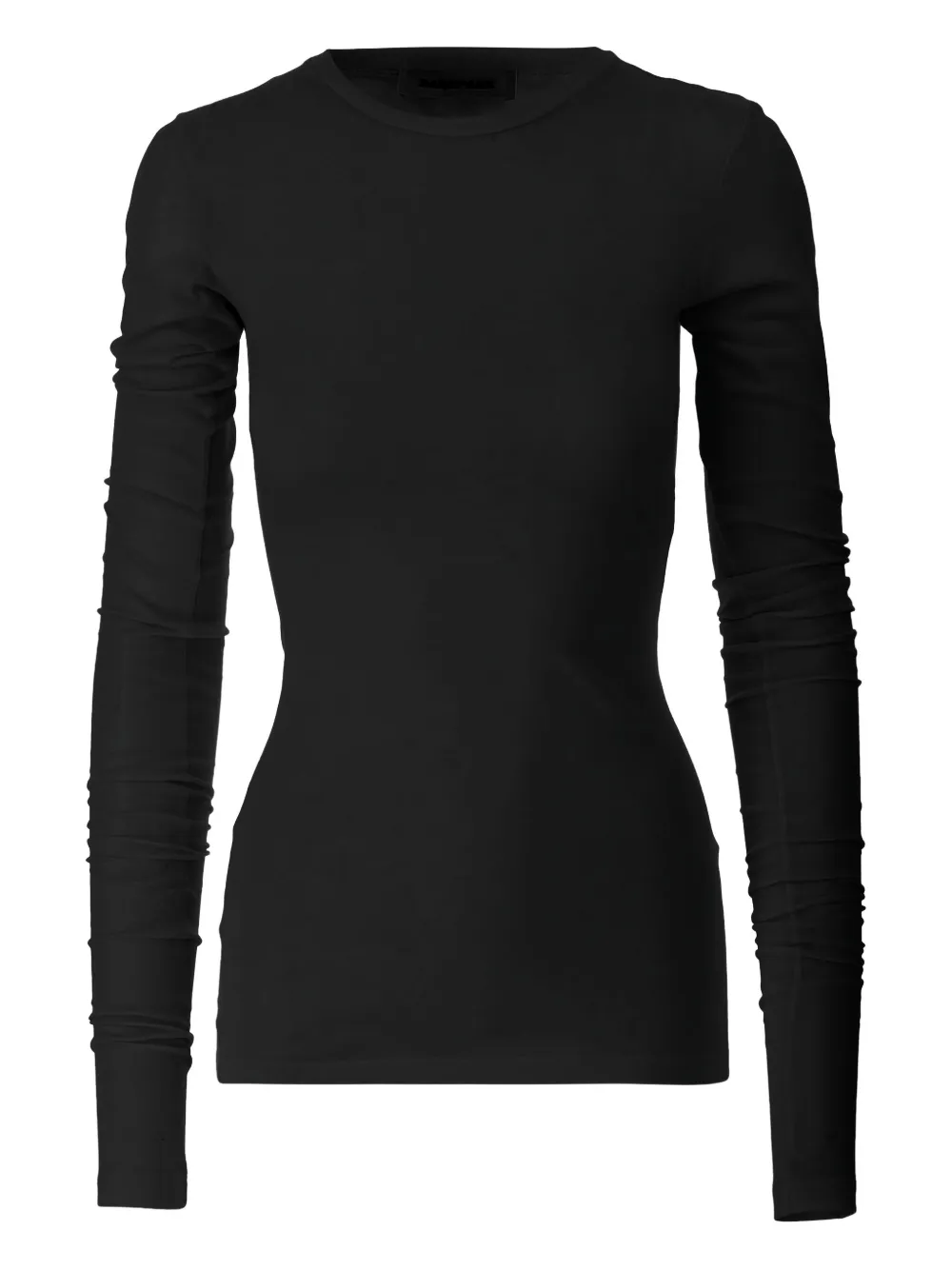 crew-neck long-sleeve top