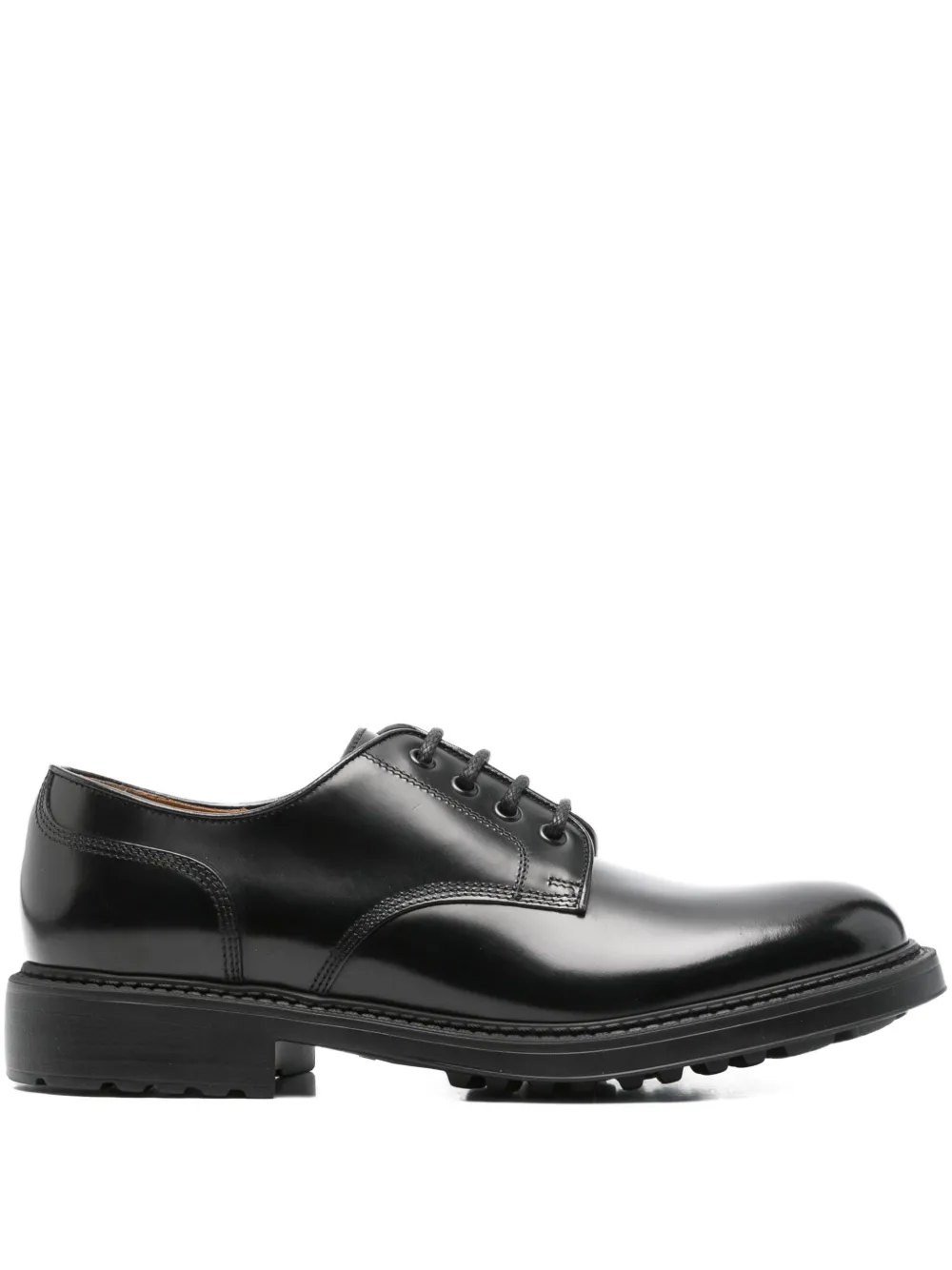 Doucal's lace-up leather Derby shoes Black