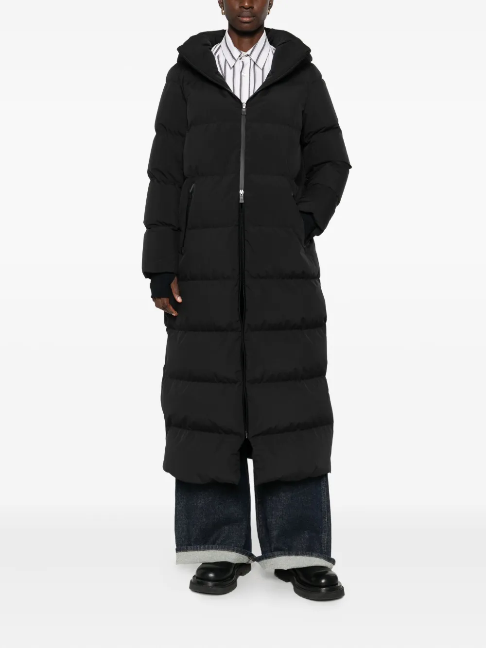 Herno hooded padded coat - Zwart