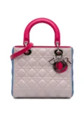 Christian Dior Pre-Owned 2014 Medium Tricolor Lambskin Cannage Lady Dior satchel - Brown