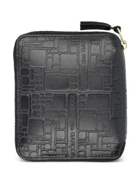 Comme Des Garçons Wallet zip-around embossed leather wallet