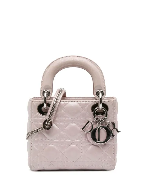 Christian Dior Pre-Owned 2015 Mini Satin Cannage Lady Dior satchel