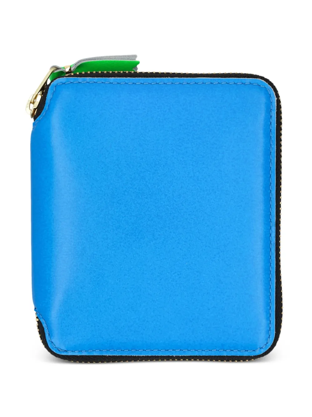 Comme Des Garçons Zip-around Leather Wallet In Blue