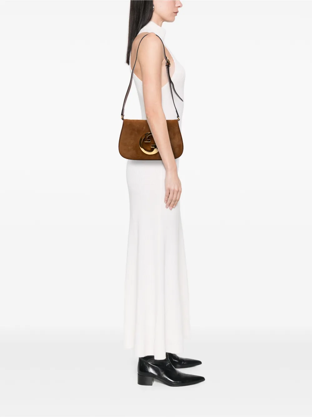Gucci Pre-Owned 2016-2025 Small Suede Blondie satchel | Pre-Owned | Image 2