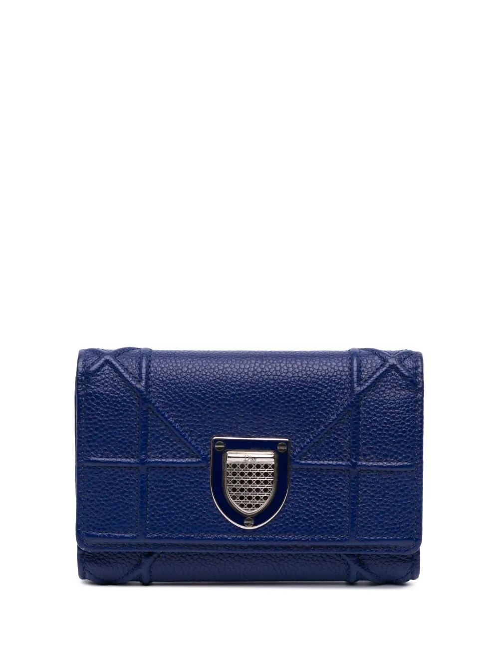 Christian Dior Pre-Owned 2015 Grained Calfskin Diorama Elancee Wallet Christian Dior Pre-Owned 2015 Grained Calfskin Diorama Elancee Wallet