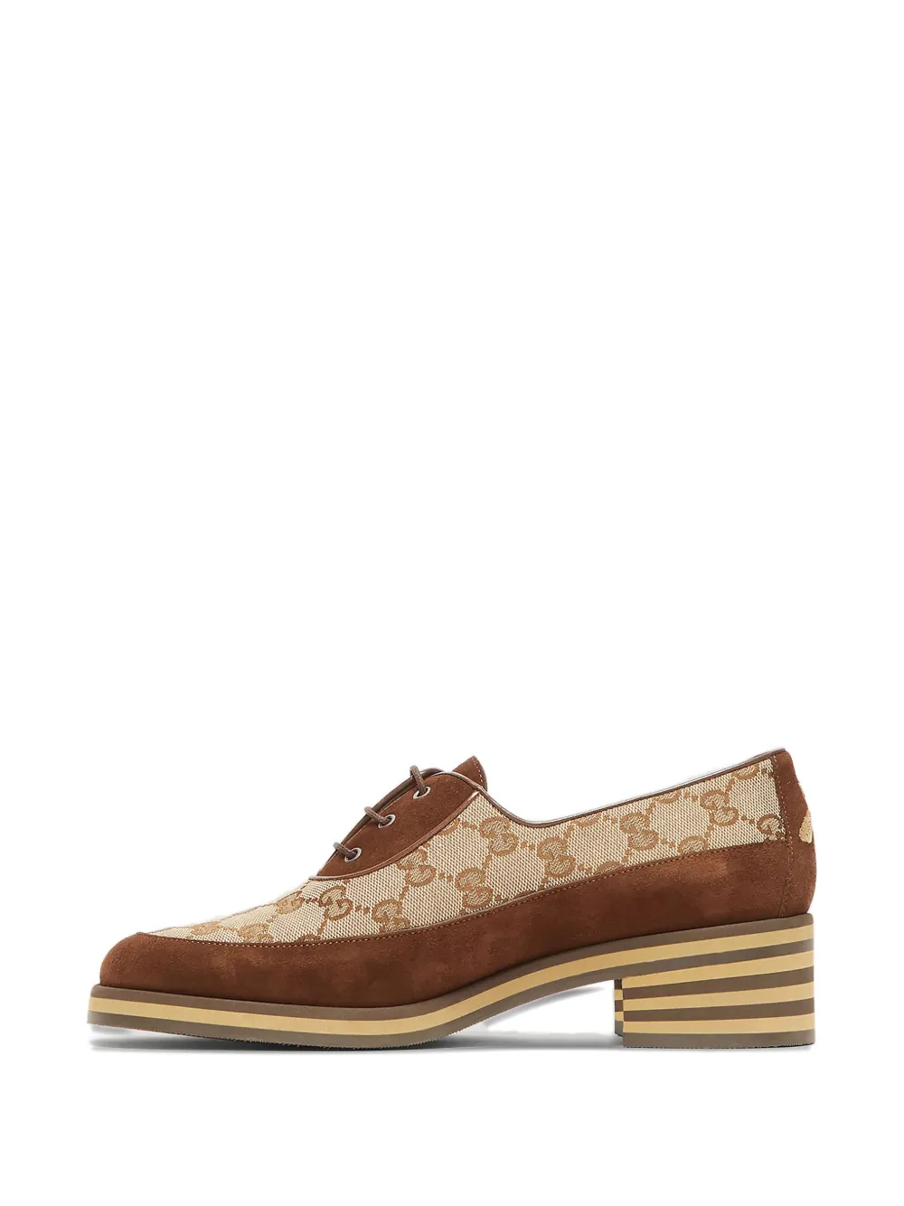 Gucci 50mm GG logo derby shoes Brown