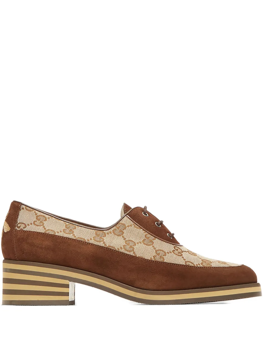 Gucci 50mm GG logo derby shoes Brown