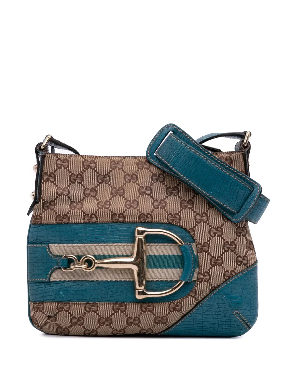 Gucci Pre-Owned 2000-2015 GG Canvas Hasler Web crossbody bag - ブルー Gucci Pre-Owned 2000-2015 GG Canvas Hasler Web crossbody bag - ブルー