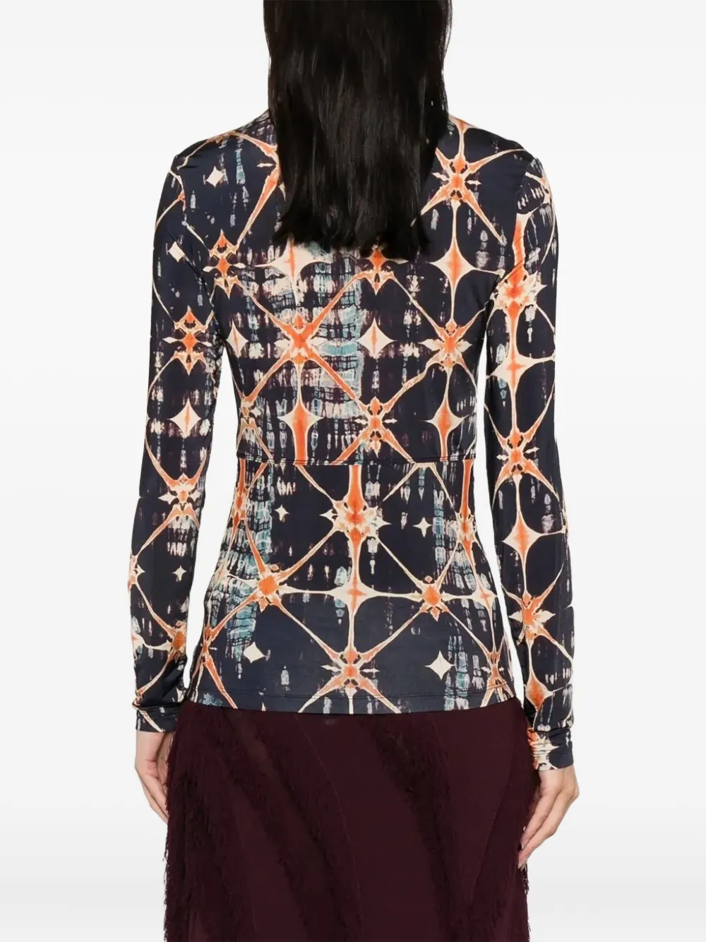 Ulla Johnson tie-dye fitted top Blauw