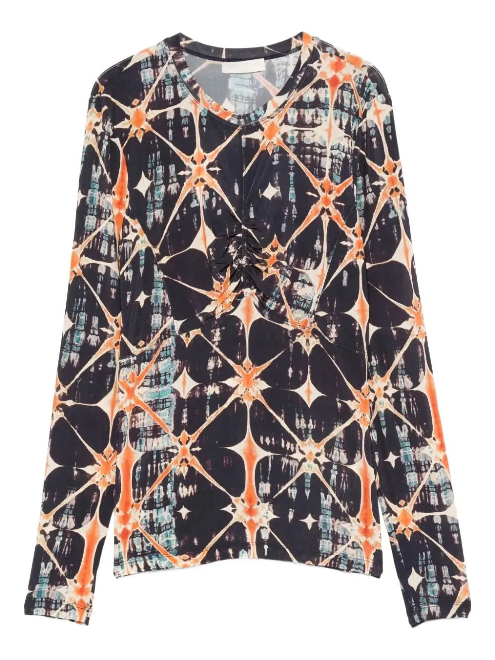 Ulla Johnson tie-dye fitted top Blauw
