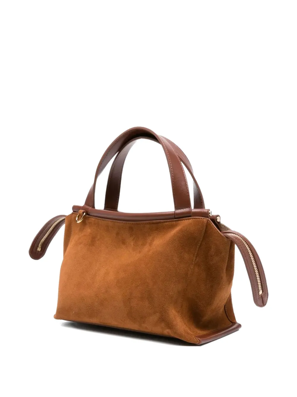 Wandler Ida suede tote bag Zwart
