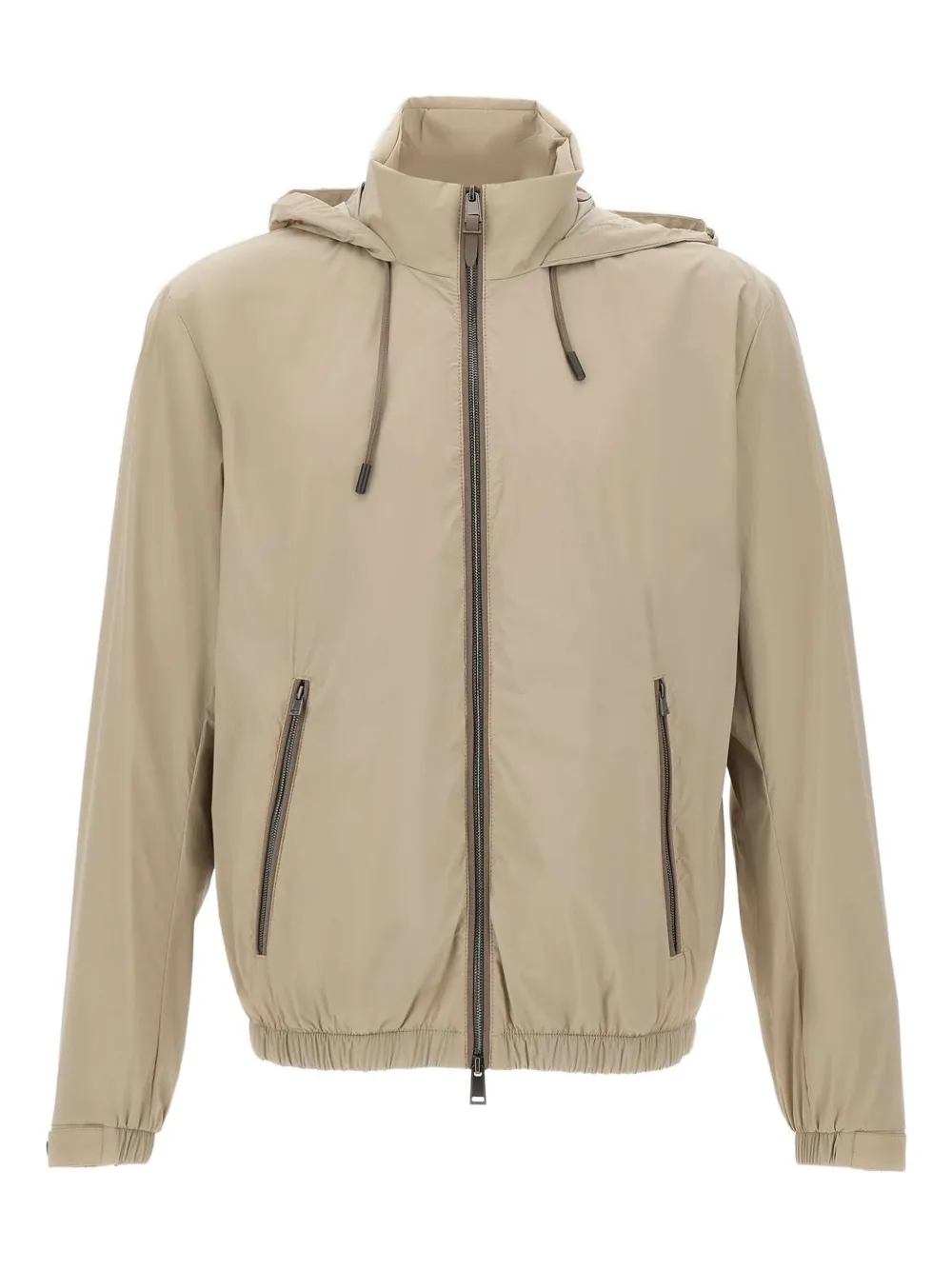 Hugo Boss Hooded Jacket In Neutral