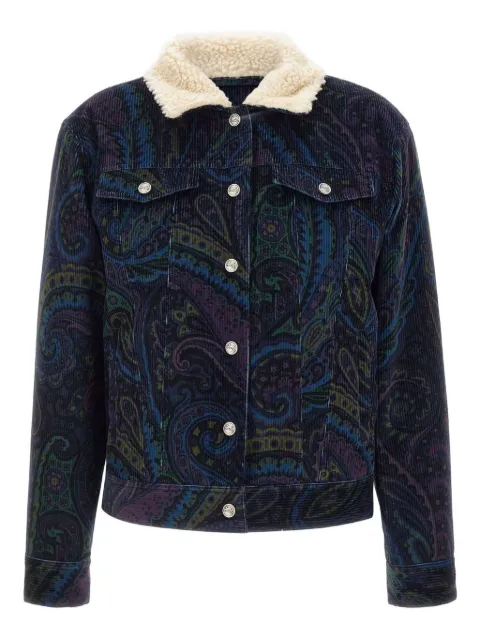 ETRO Giubbino paisley-print corduroy jacket